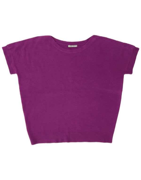 Suéter feminino Marks & Spencer com gola redonda Reino Unido 18 XL marrom