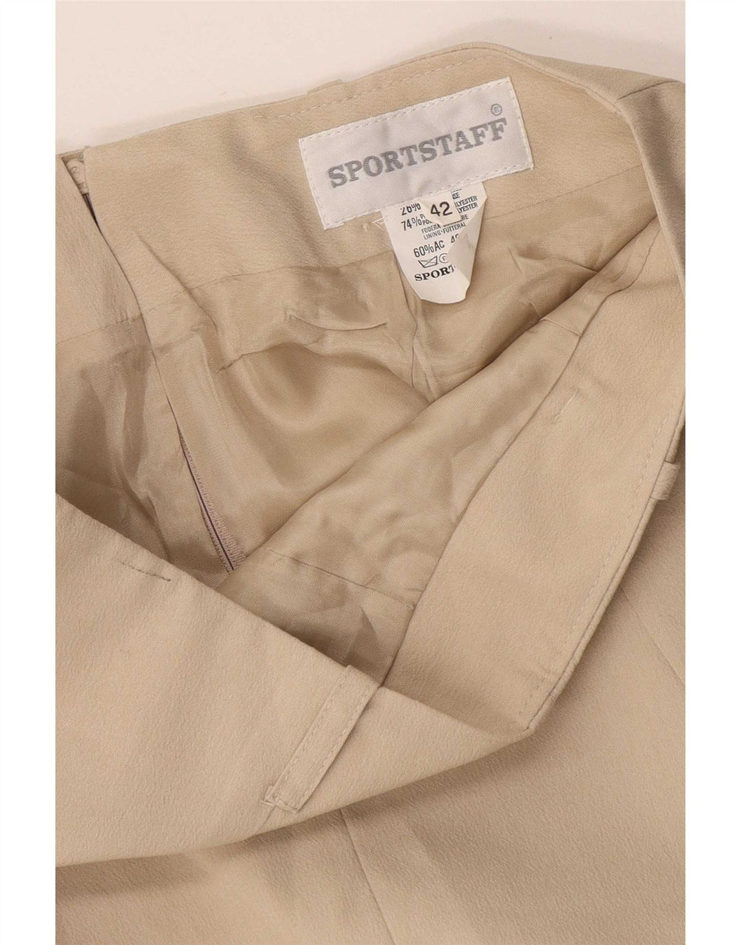 Mini saia feminina Sport Staff IT 42 médio W32 bege rayon