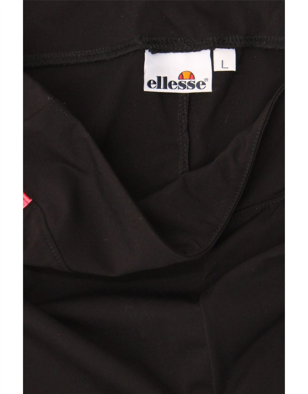Ellesse Leggings Femininas Gráficas UK 14 Grande Bloco Colorido Preto