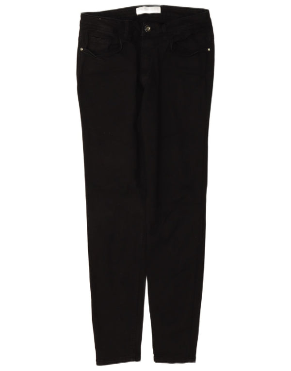 Zara Jeans Skinny Feminino UE 38 Pequeno W28 L28 Algodão Preto