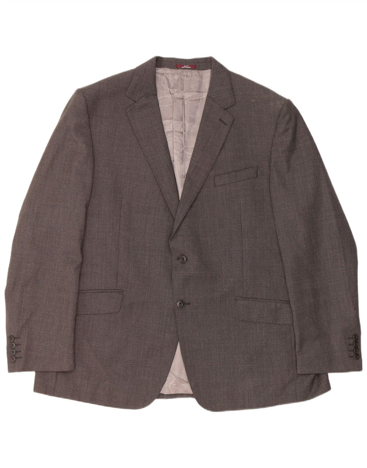 Jaqueta Blazer Masculina Marks & Spencer Regular Fit 2 Botões Reino Unido 46 XL Cinza