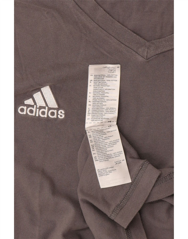 Camiseta masculina Adidas Top 2XL algodão cinza