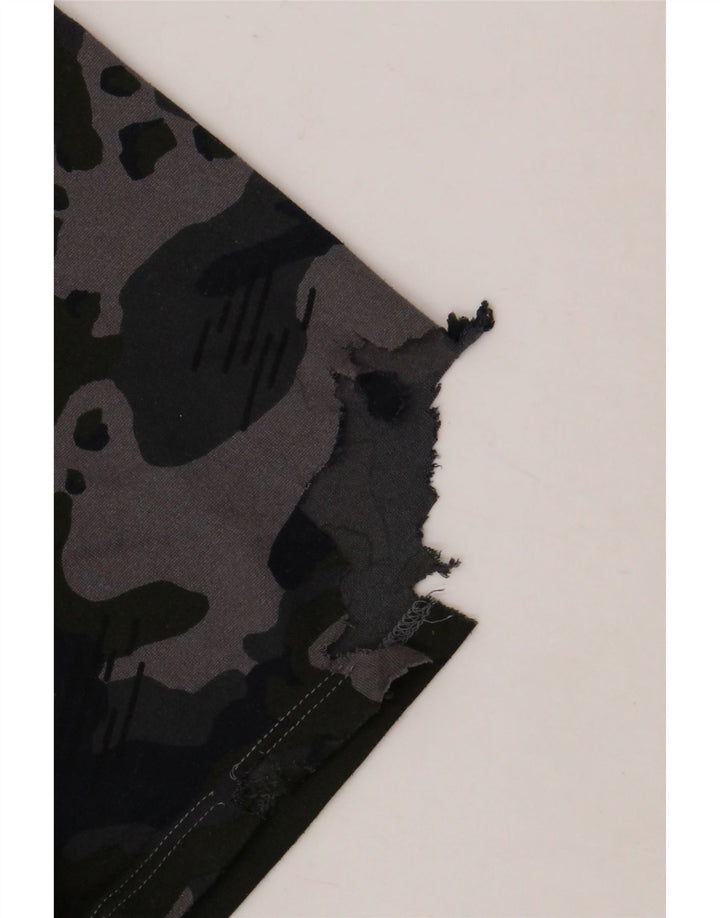 Camiseta masculina Nike Dri Fit grande poliéster camuflada cinza