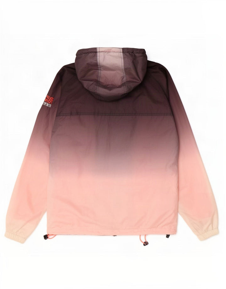 Jaqueta de chuva masculina Superdry Windcagoule UK 36 pequeno bloco colorido multicolorido