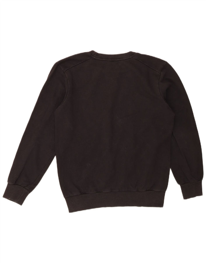 PUMA Mens Graphic Moletom Jumper Pequeno Algodão Preto