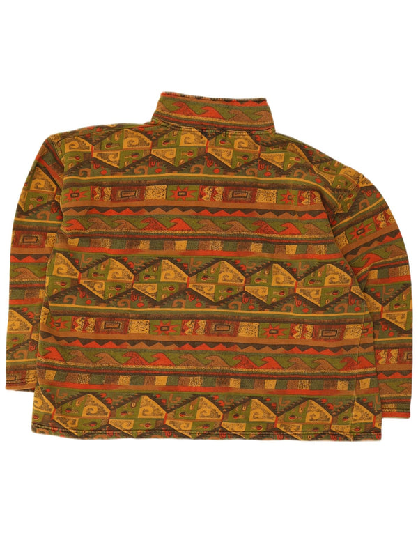 Camisola oversized feminina vintage Reino Unido 16 grande multicolorido