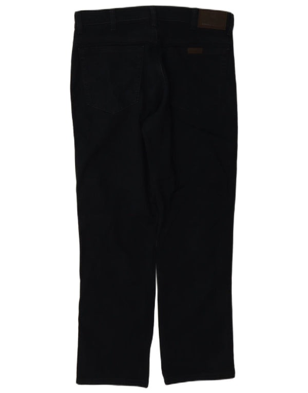 Wrangler Mens Regular Fit Straight Jeans W34 L30 Azul Marinho Algodão