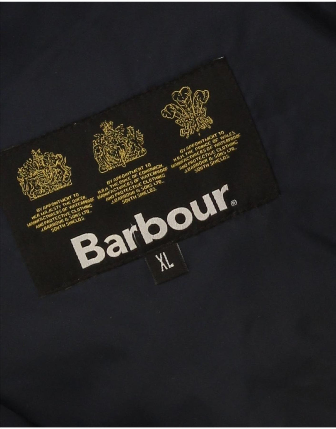 Jaqueta acolchoada masculina Barbour UK 42 XL azul marinho