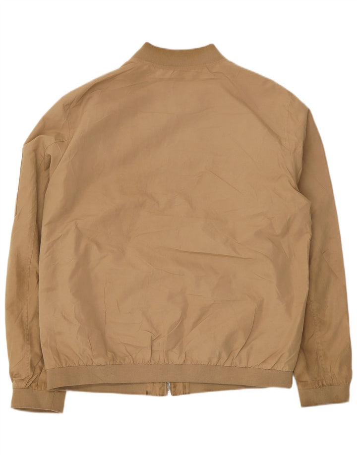 Jaqueta bomber masculina Jack & Jones UK 42 XL poliéster bege