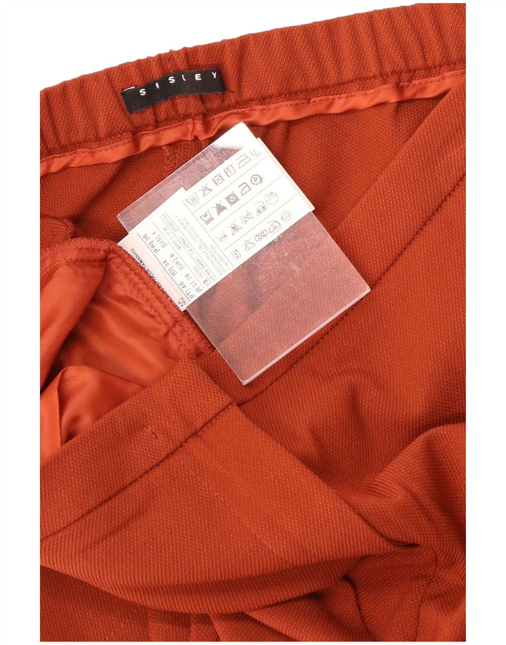 Calça jogger feminina Sisley Chino UK 8 pequena W30 L27 poliéster vermelho