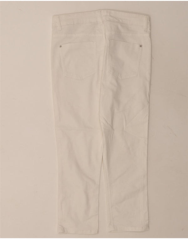Calça jeans feminina Marks & Spencer UK 12 médio W30 L21 branco