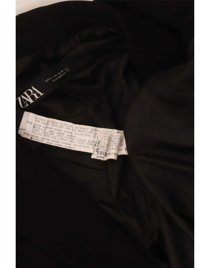 Zara Jaqueta Blazer Feminina Manga 3/4 Aberta Reino Unido 18 XL Preto Poliéster