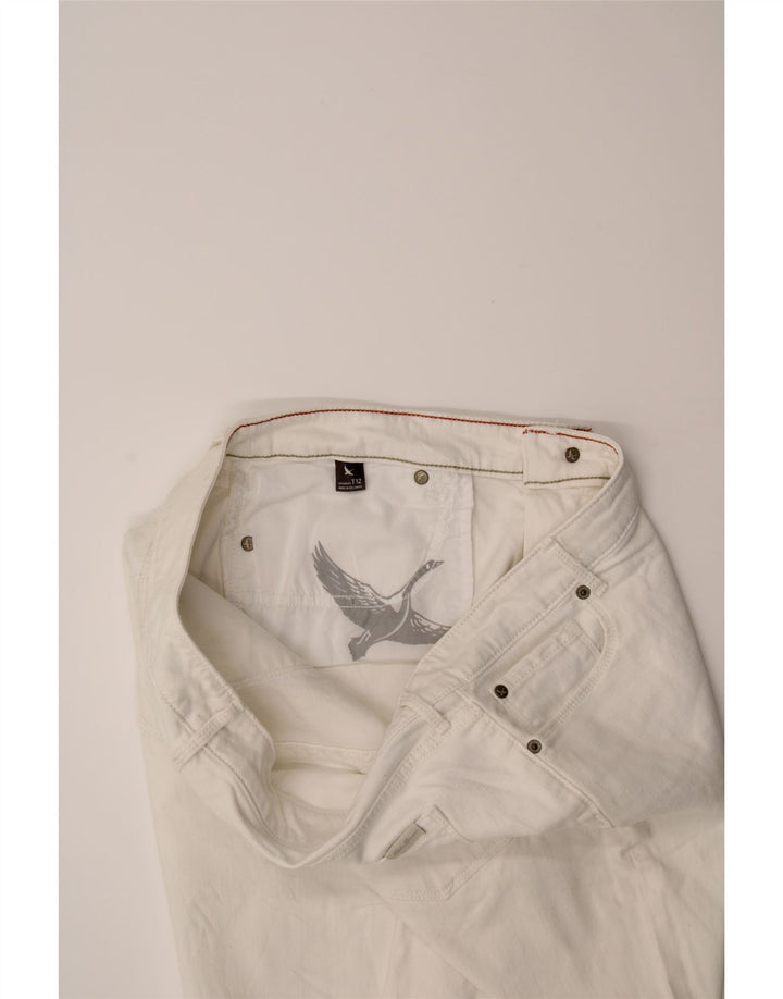 EDDIE BAUER Womens Denim Shorts US 12 Large W34 White Cotton Vintage Eddie Bauer and Second-Hand Eddie Bauer from Messina Hembry 