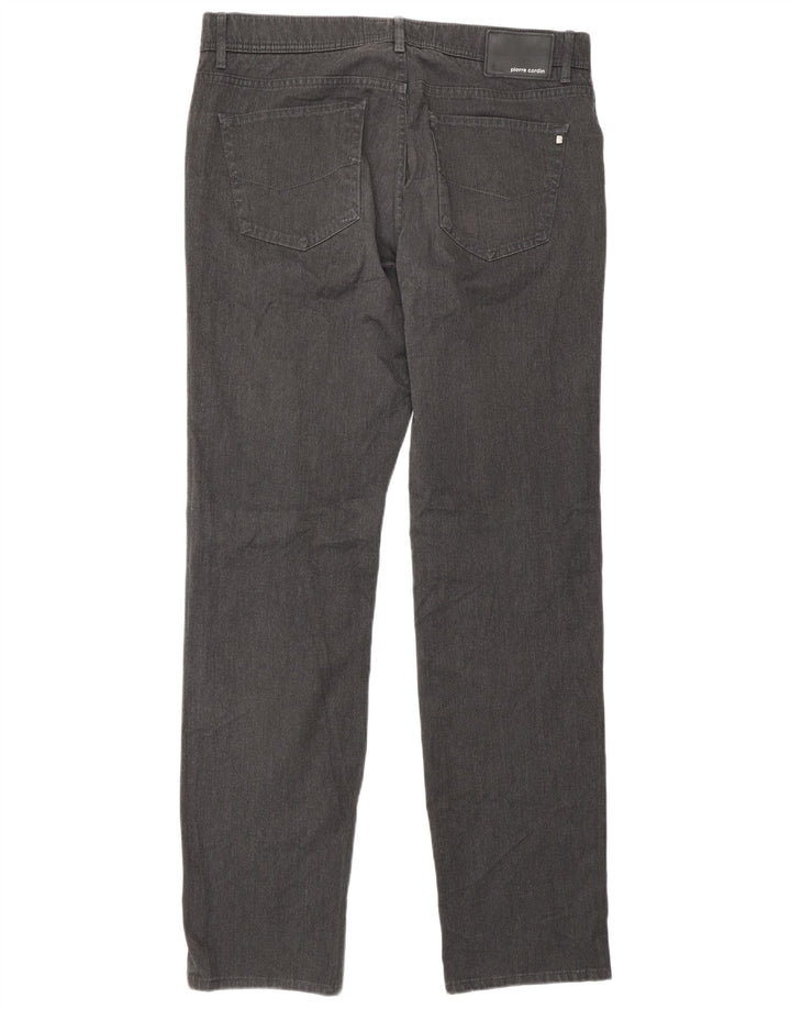 Pierre Cardin Mens Straight Jeans W36 L34 Cinza Poliéster