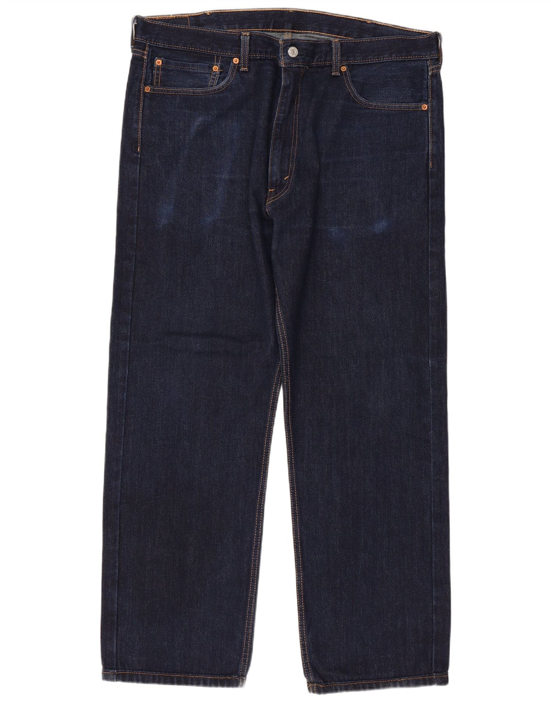 Levi's Masculino 505 Straight Jeans W40 L29 Azul Marinho Algodão