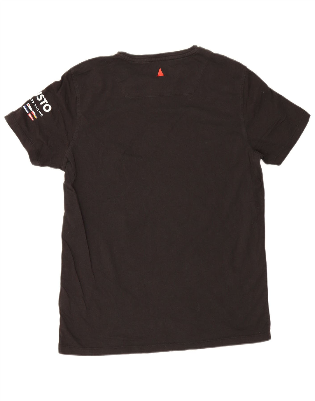 Camiseta gráfica masculina Musto Top médio algodão preto