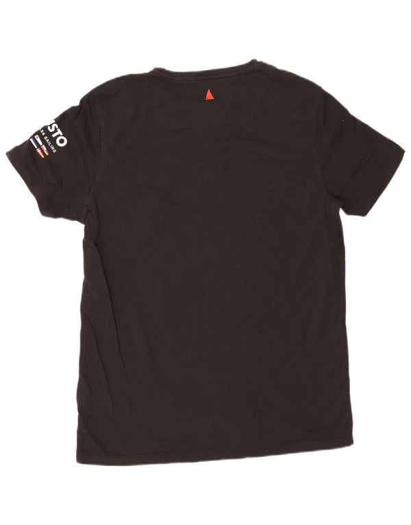 Camiseta gráfica masculina Musto Top médio algodão preto