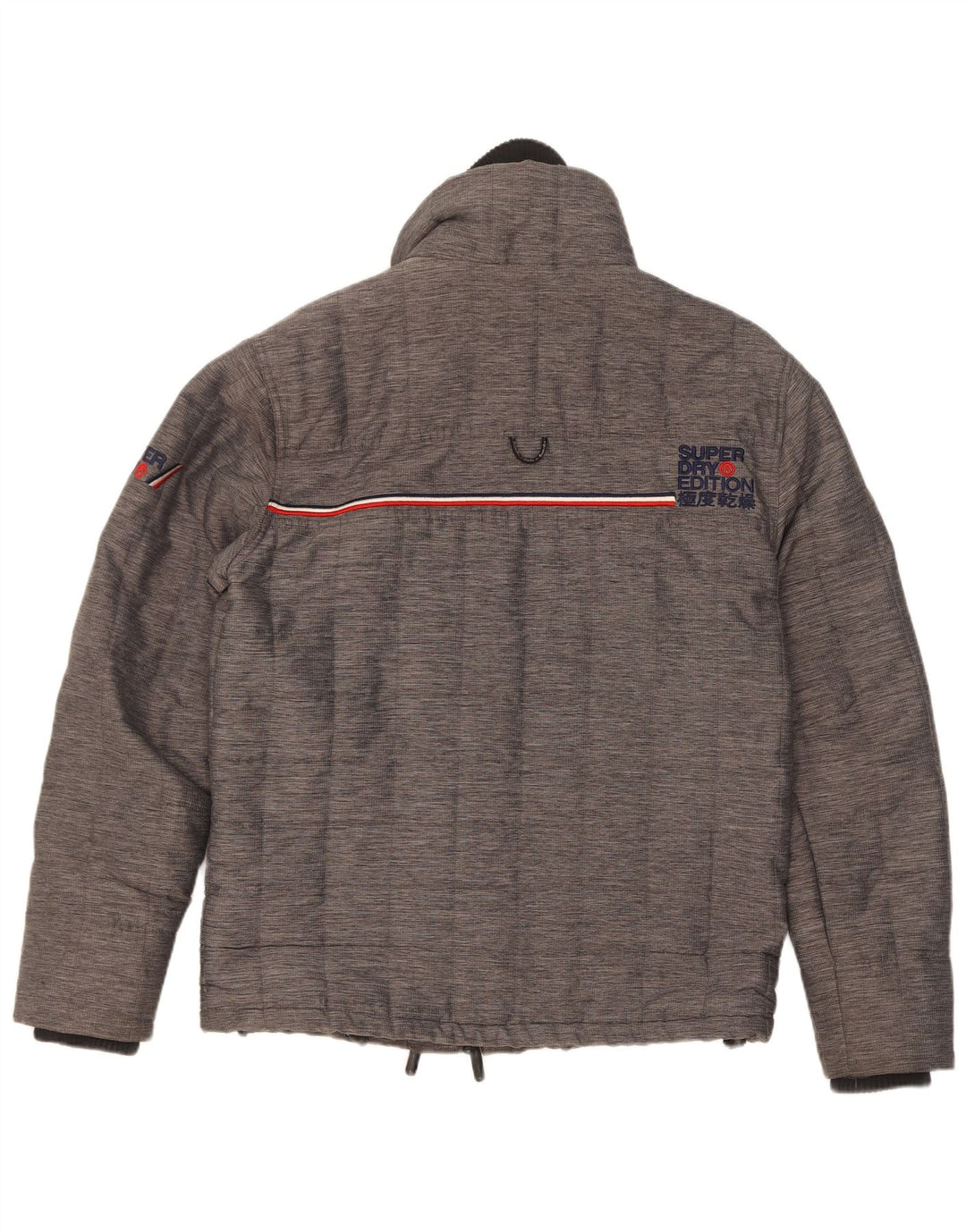 Jaqueta corta-vento masculina Superdry The Windcheater UK 38 cinza médio manchado