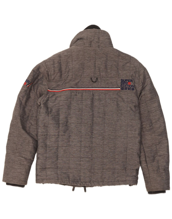 Jaqueta corta-vento masculina Superdry The Windcheater UK 38 cinza médio manchado