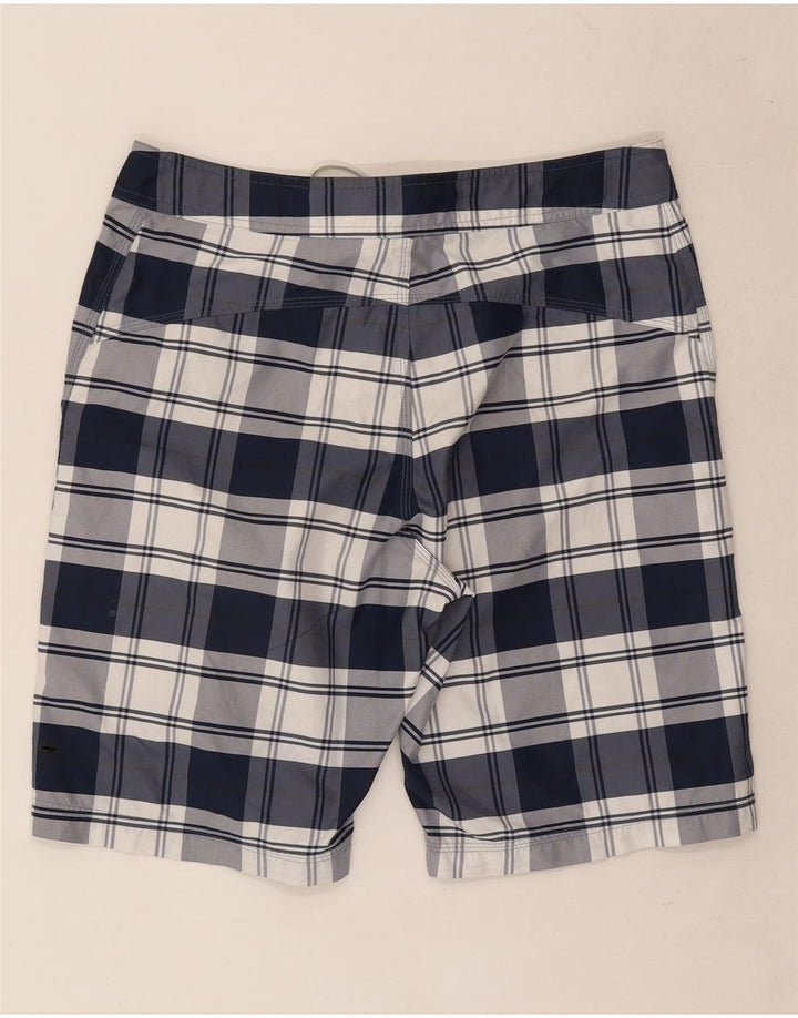 Shorts de natação masculino Nike médio azul marinho xadrez poliéster