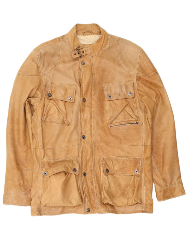 Jaqueta de couro masculina Gipsy UK 38 marrom médio