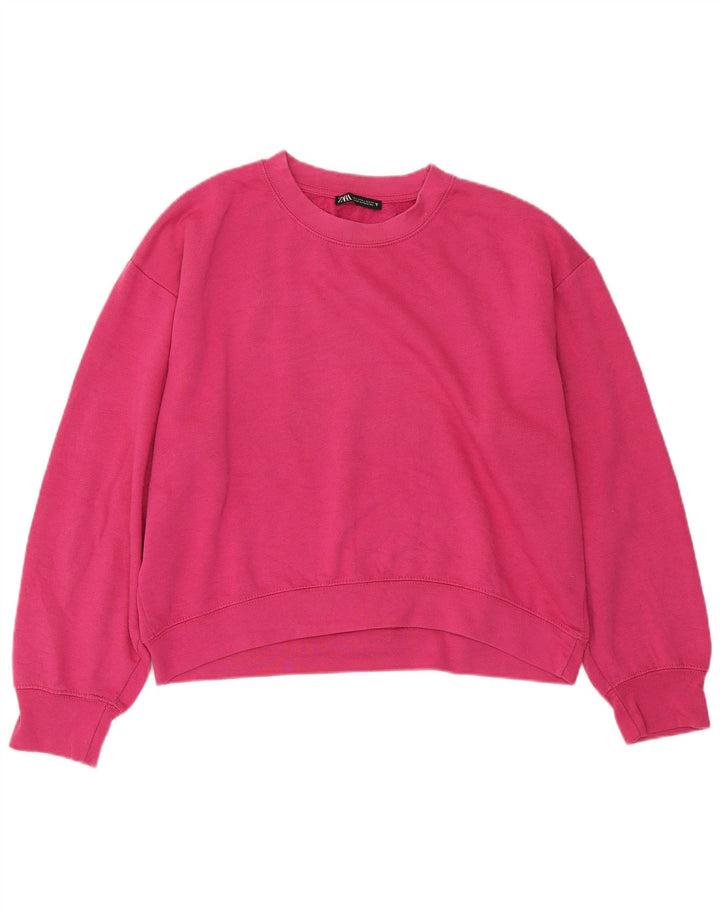 ZARA moletom feminino oversized jumper UK 16 grande rosa