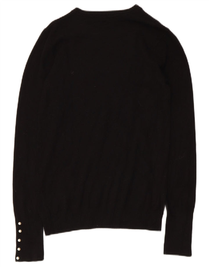 Suéter feminino Zara com gola canoa Reino Unido 8 pequeno preto