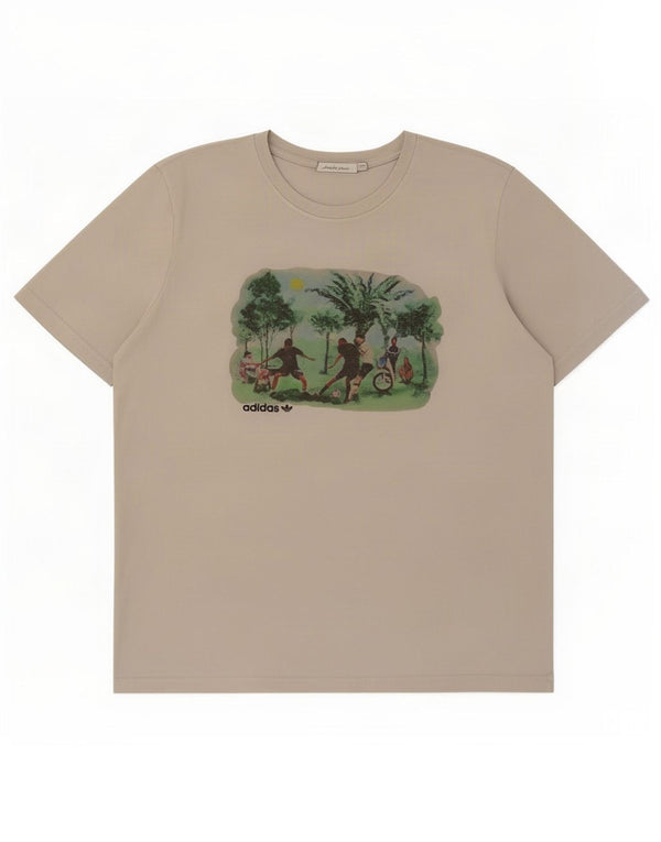 Camiseta Adidas Masculina Graphic Top XL Cinza Algodão