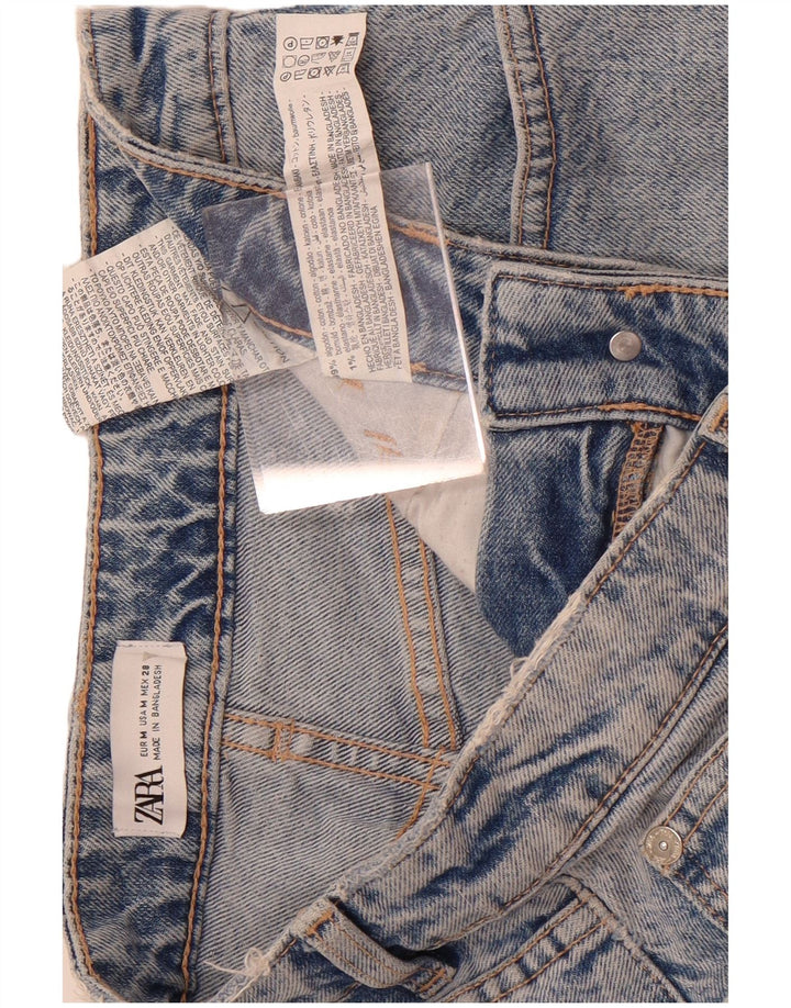 Saia jeans feminina Zara médio W28 algodão azul
