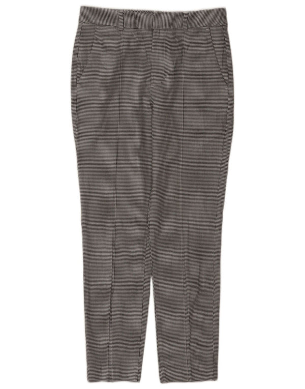 Calça Chino Slim Feminina Massimo Dutti 2XS W24 L26 Azul Marinho Houndstooth