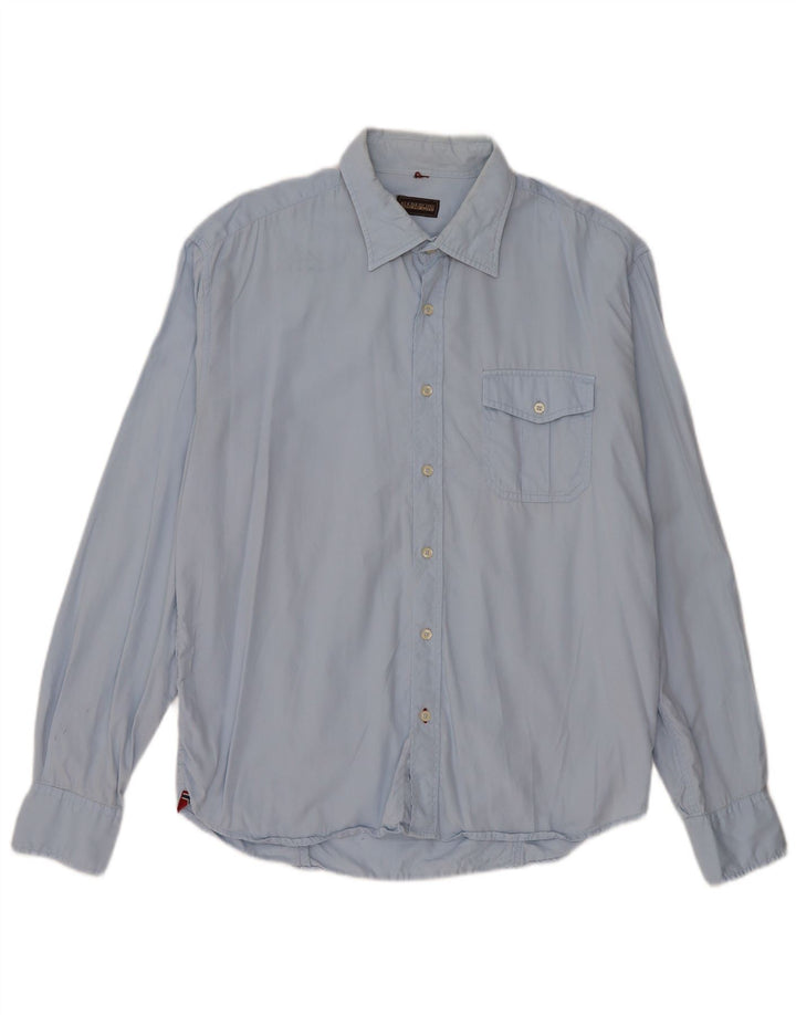 Camisa masculina NAPAPIJRI 2XL algodão azul