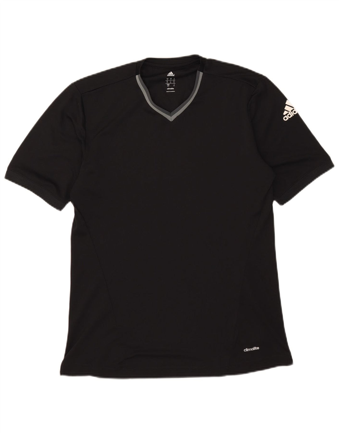 Adidas Mens Climalite Camiseta Top Pequeno Poliéster Preto