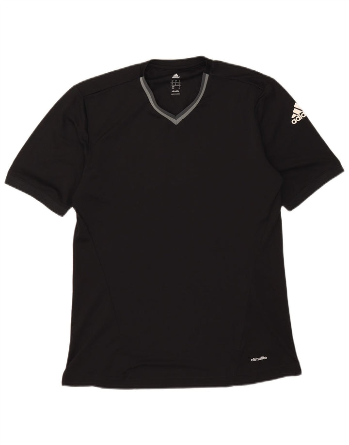 Adidas Mens Climalite Camiseta Top Pequeno Poliéster Preto