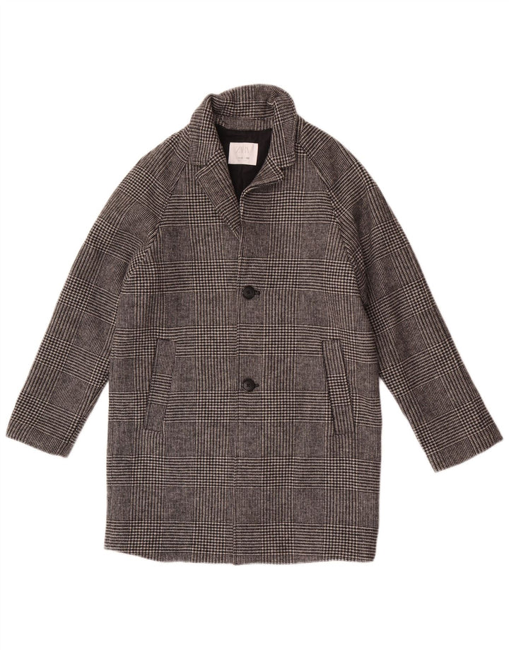 Sobretudo Zara Boys 11-12 anos cinza xadrez lã