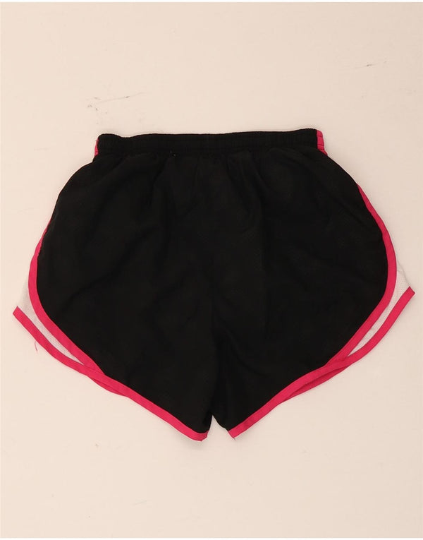Shorts esportivos femininos Nike UK 6/8 XS preto colorblock poliéster