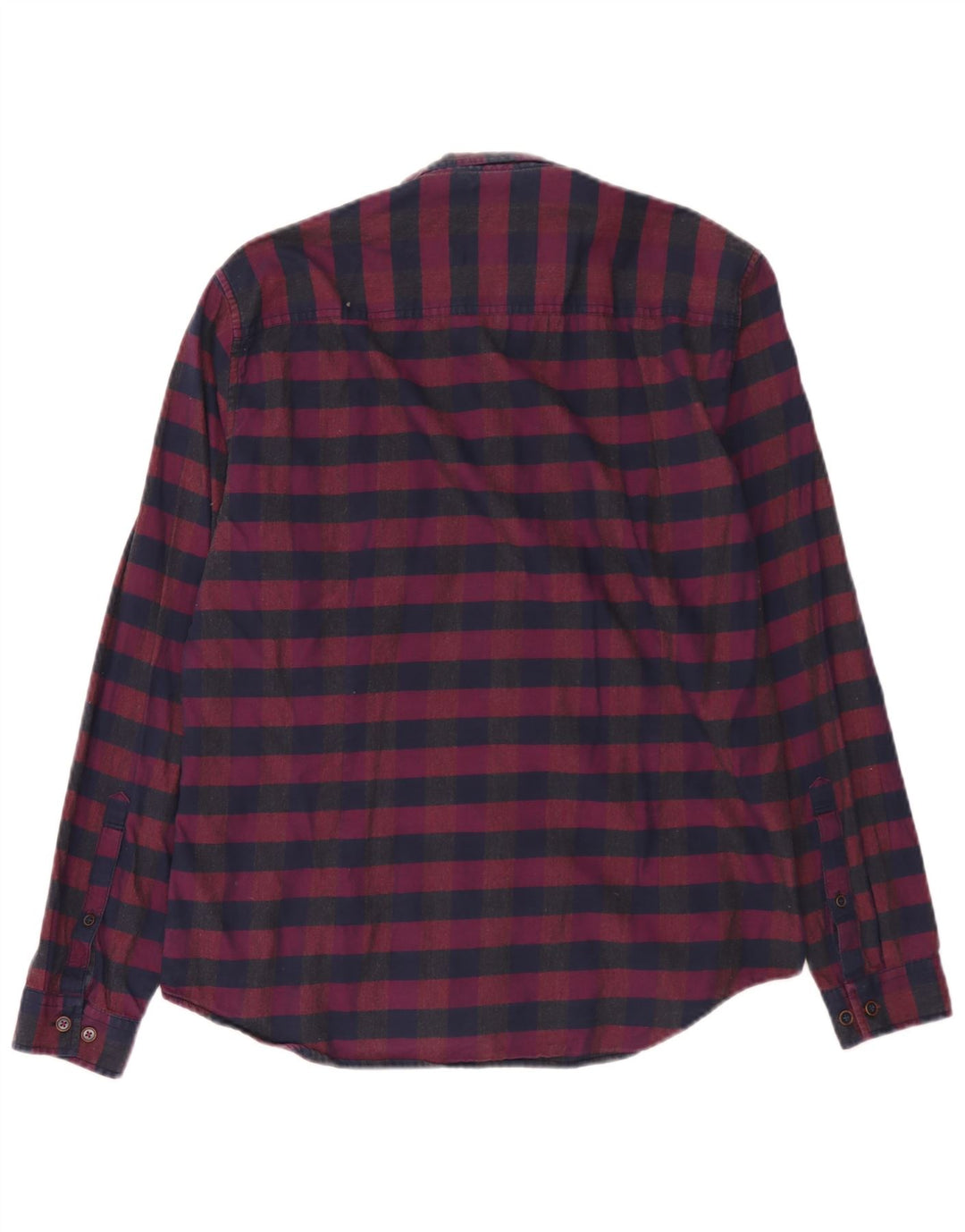 Joules Camisa masculina de flanela slim fit médio algodão gingham cor de vinho