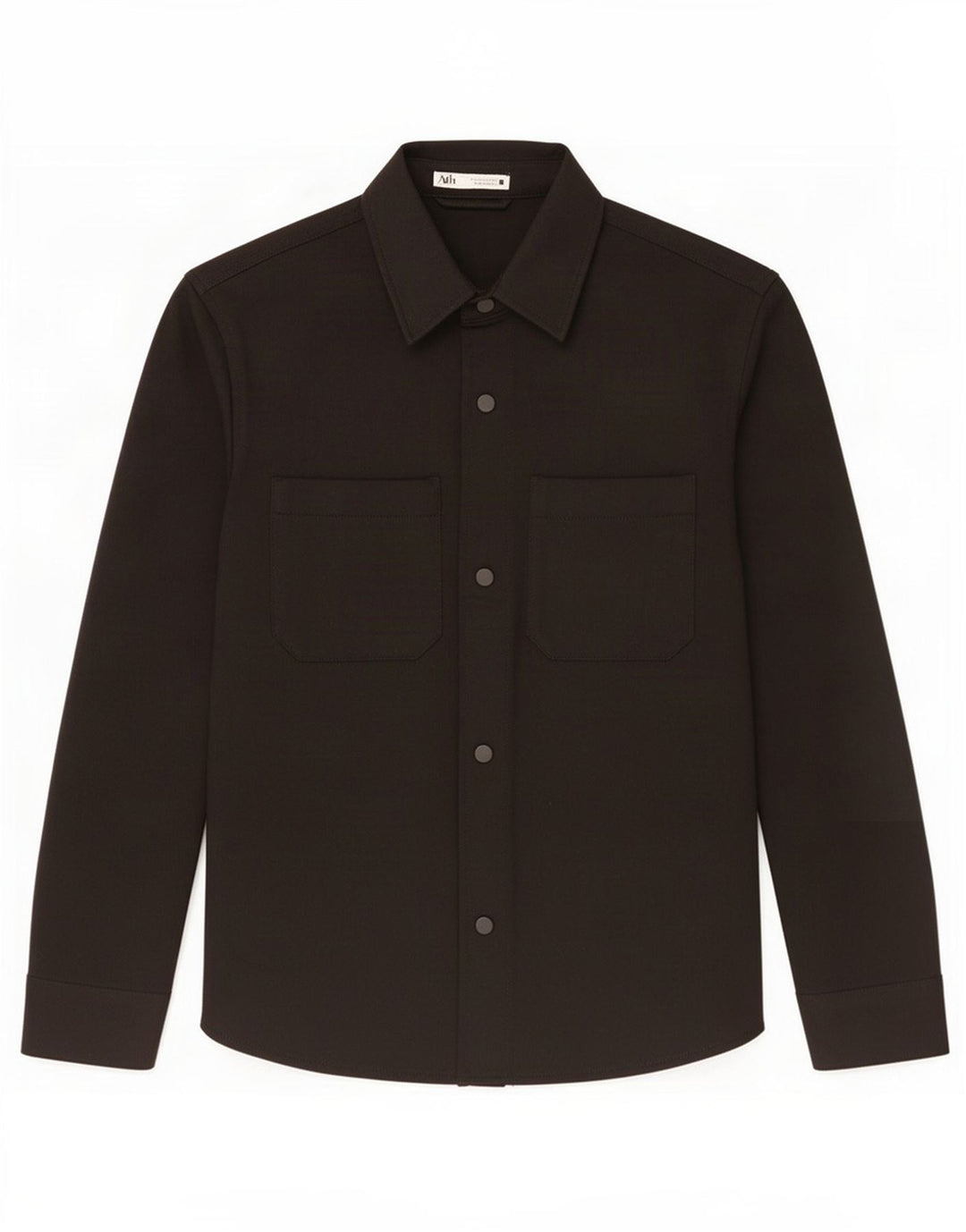 Zara Camisa masculina pequena preta poliéster