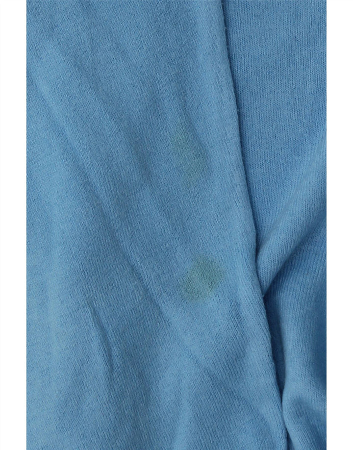 Suéter masculino Marks & Spencer com decote em V grande acrílico azul