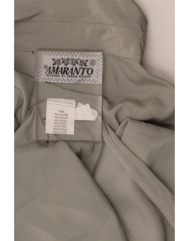 Blusa feminina Amaranto com ajuste solto IT 50 XL cinza poliéster
