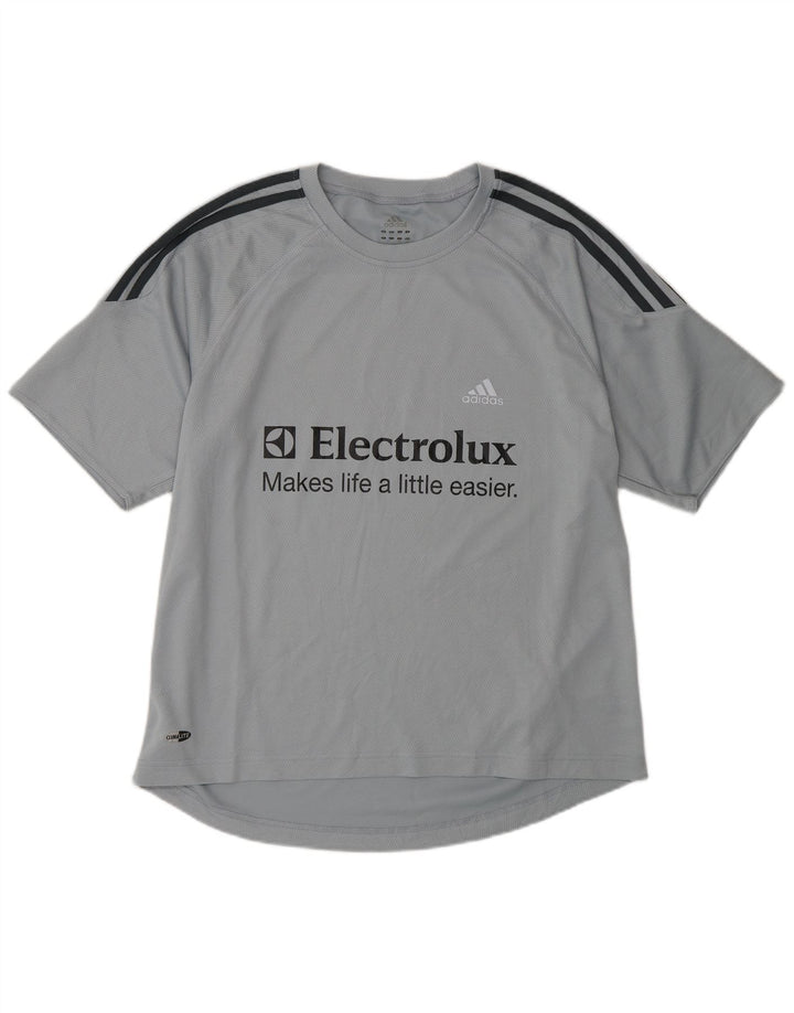 Camiseta Adidas Masculina Climalite Graphic Top Grande Cinza Poliéster