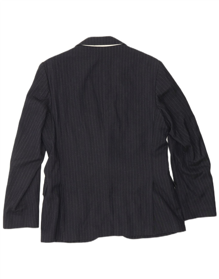 Jaqueta blazer masculina GANT sob medida IT 46 pequena listrada azul marinho