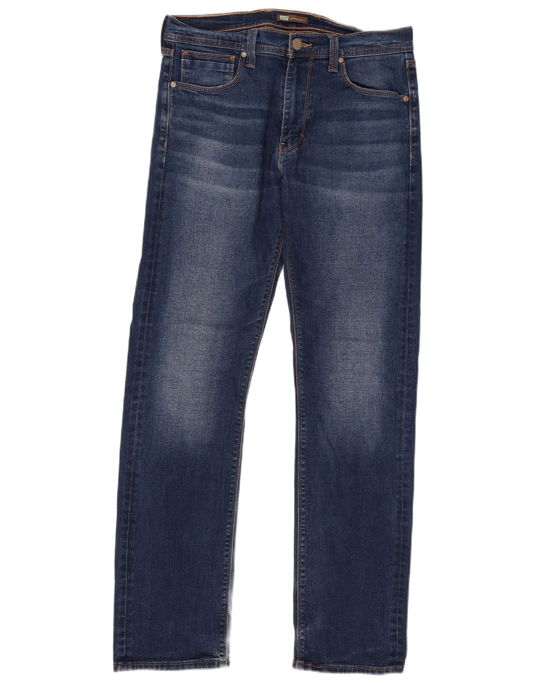 Calça jeans masculina Levi's 513 Slim Straight W32 L34 azul algodão