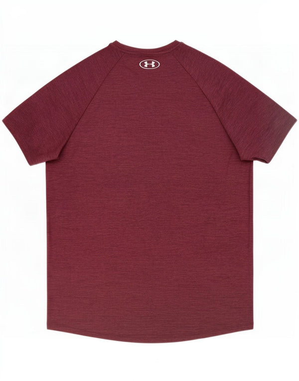 Under Armour Mens T-Shirt Top Medium Burgundy Polyester