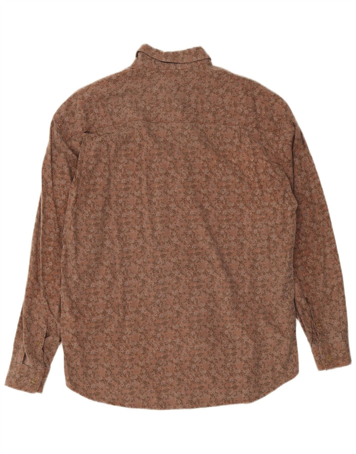 Camisa masculina Wampum médio marrom floral