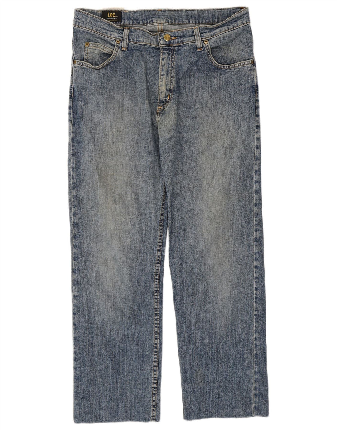 LEE Masculino Brooklyn Straight Jeans W33 L27 Azul Algodão