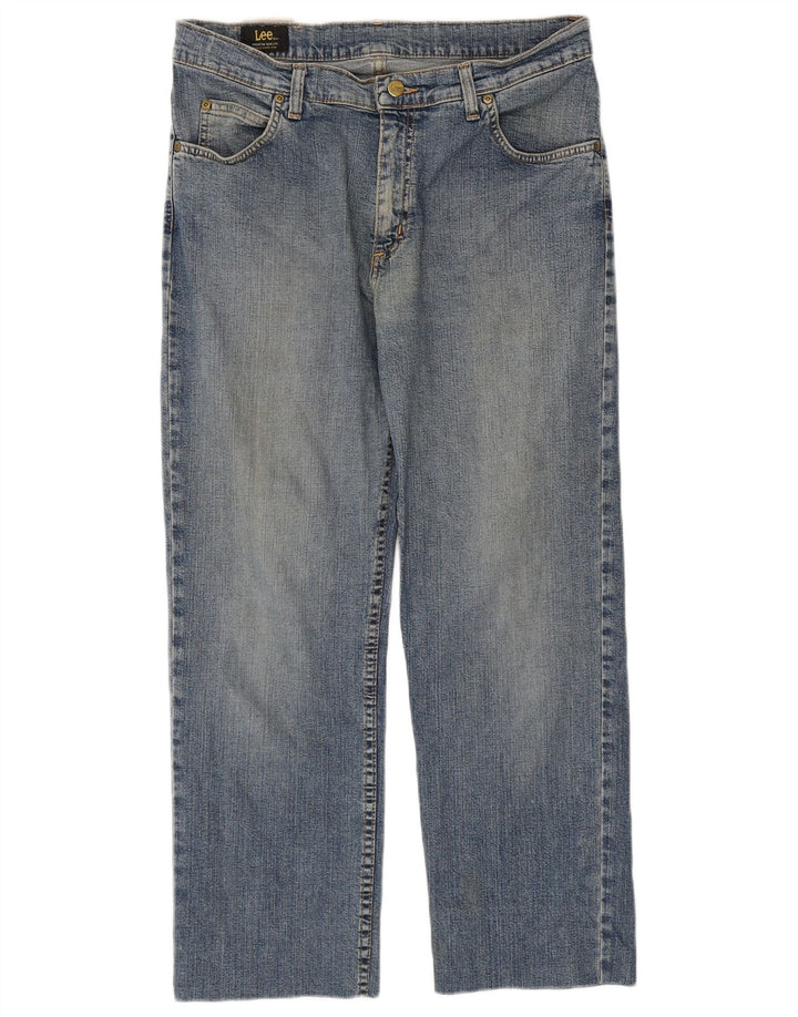 LEE Masculino Brooklyn Straight Jeans W33 L27 Azul Algodão