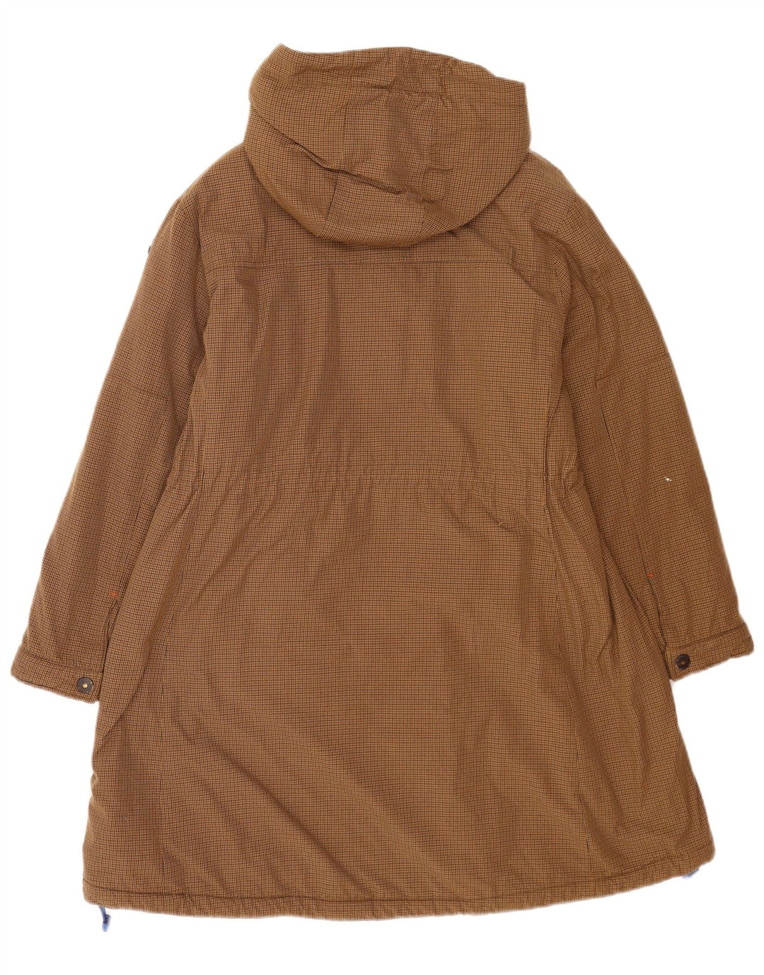 Jaqueta parka feminina com capuz Invicta UK 6 XS marrom houndstooth poliamida