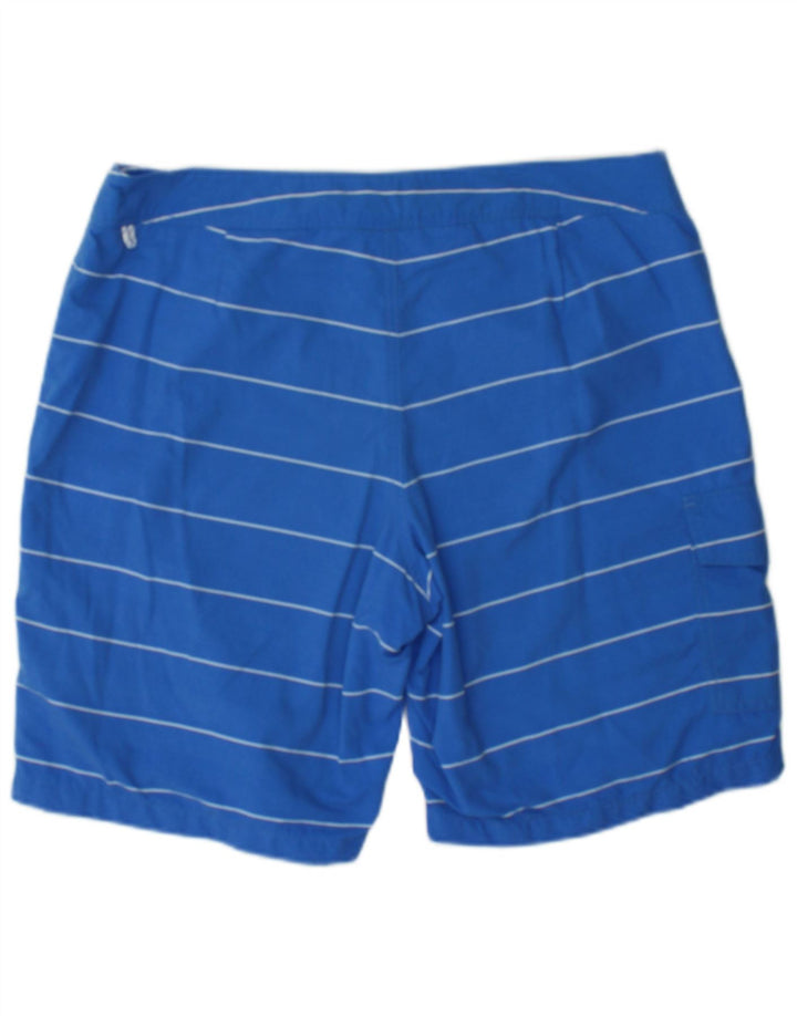 Shorts de natação masculino J. Crew listrado azul médio