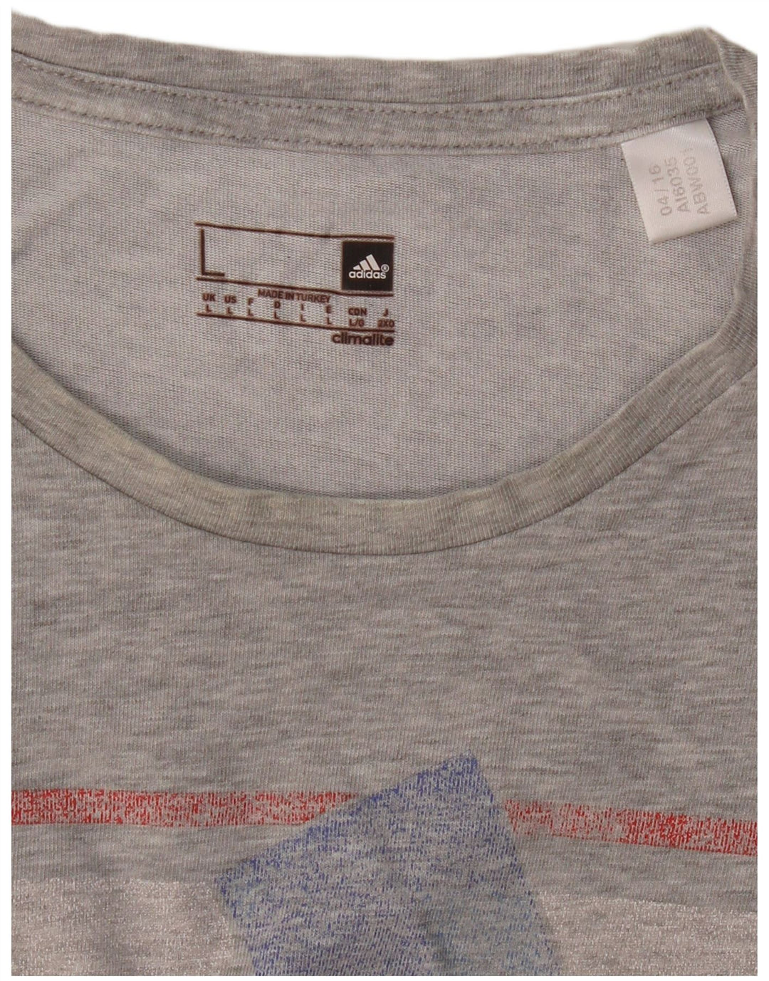 Camiseta Adidas Masculina Climalite Graphic Top Grande Cinza