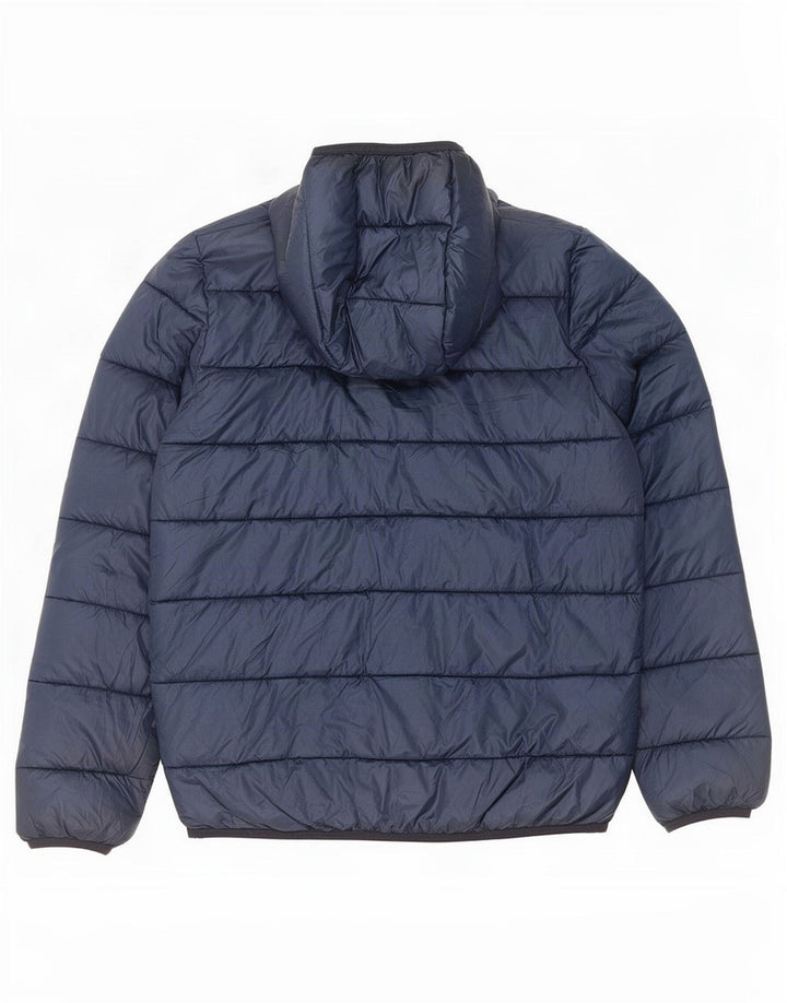 Jaqueta masculina acolchoada com capuz Champion UK 38 poliéster azul marinho médio